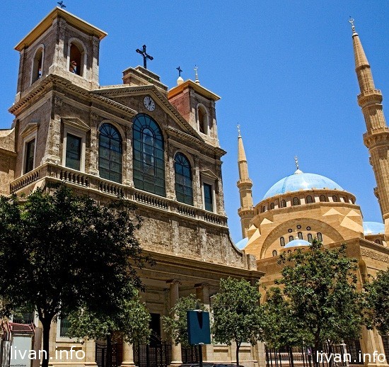 Религия в Ливане. Во многих городах можно увидеть церкви рядом с мечетями, и это нормально