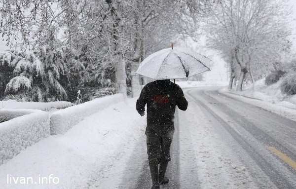 На этой неделе в Ливане ожидается снежная буря "Alexa"
