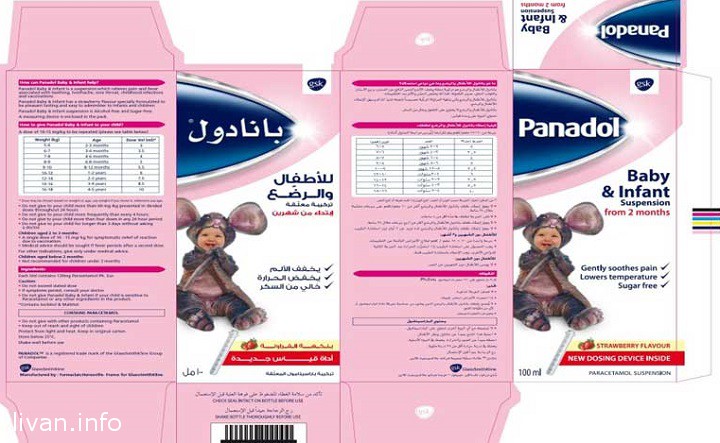 Министерство Здравоохранения Ливана отозвал детский Panadol из аптек страны.