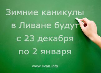 Зимние каникулы с 23 декабря по 2 января Зимние каникулы в Ливане будут с 23 декабря по 2 января