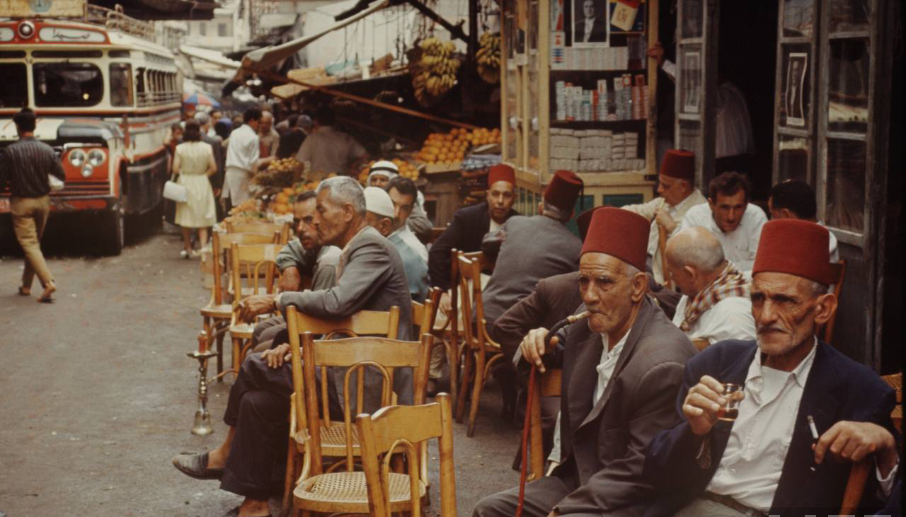 Кафе в Бейруте 1960 года
