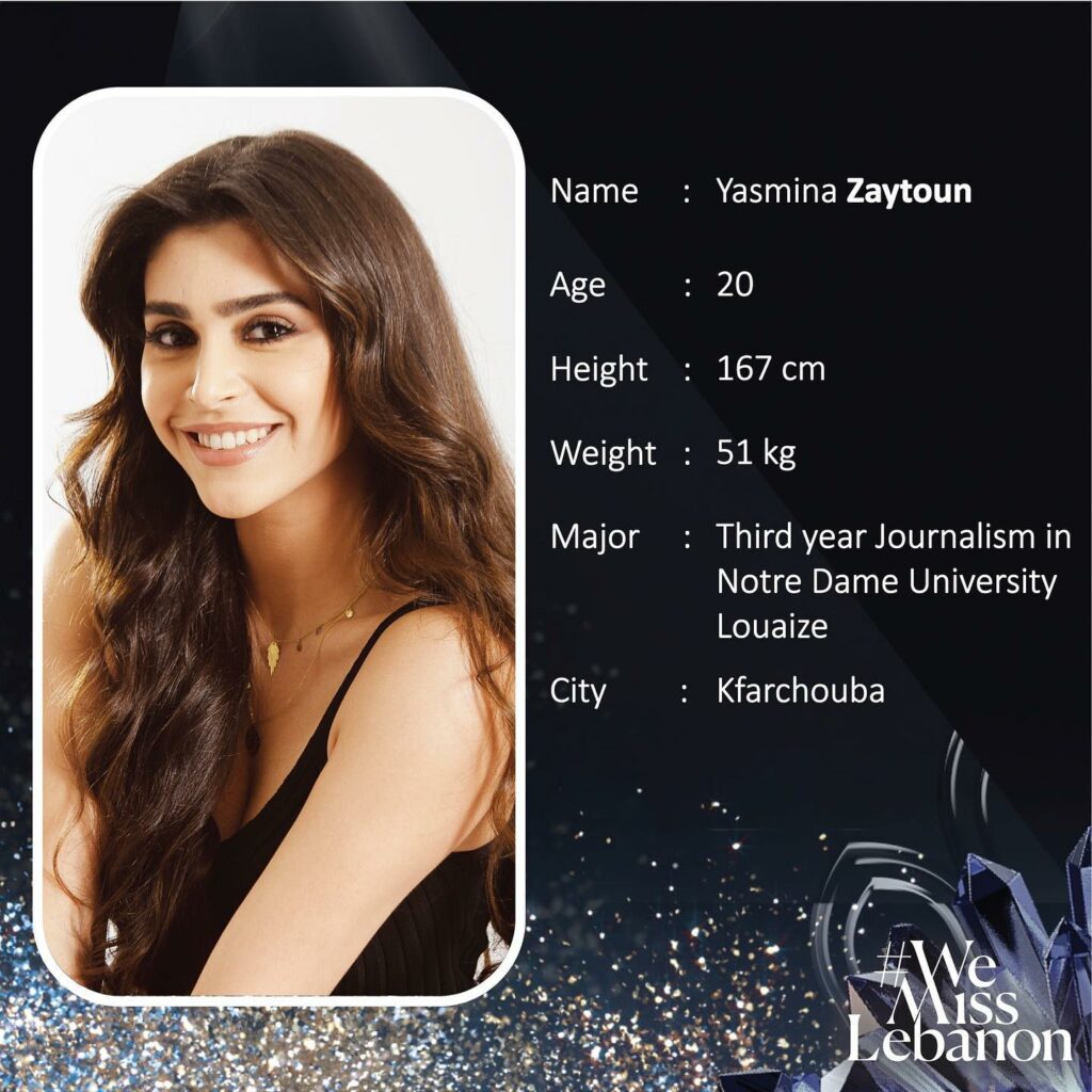 Ясмина Зайтун Мисс Ливан 2022